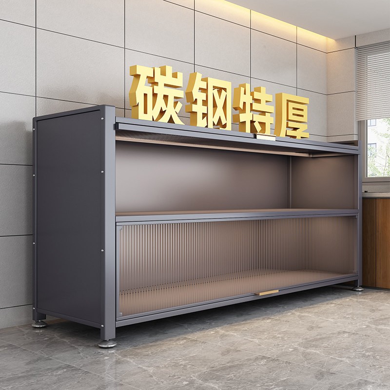 厨房置物架落地多层置物柜带门微波炉电器多功能整体橱柜餐柜收纳