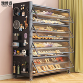 柜 架门口落地多层置物柜金属收纳柜玄关入户门后鞋 家用钢制鞋 柜鞋