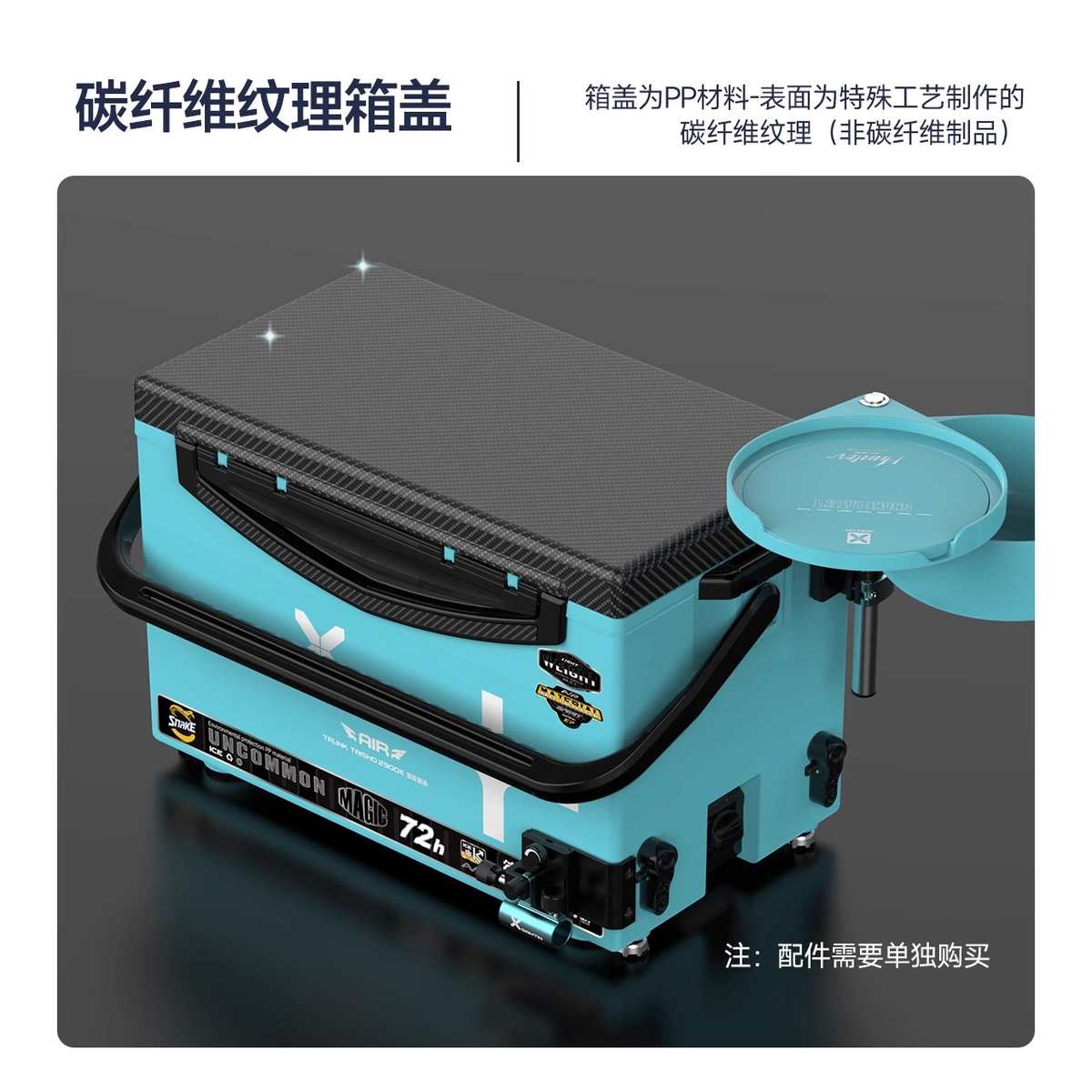 雷臣2900E钓箱2025新款可坐钓鱼箱多功能超轻超硬全套箱子加厚