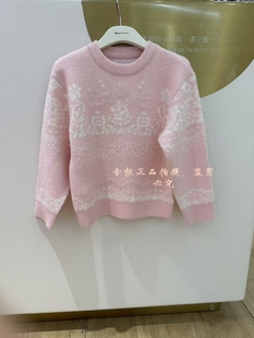 F2EBF4351 mini peace2025冬新款女童甜美毛套衫 569