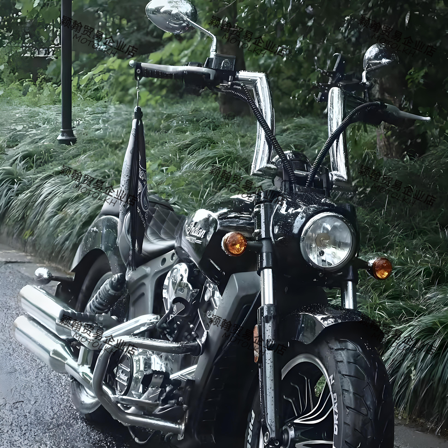 印第安侦察兵Bobber改装加高车把