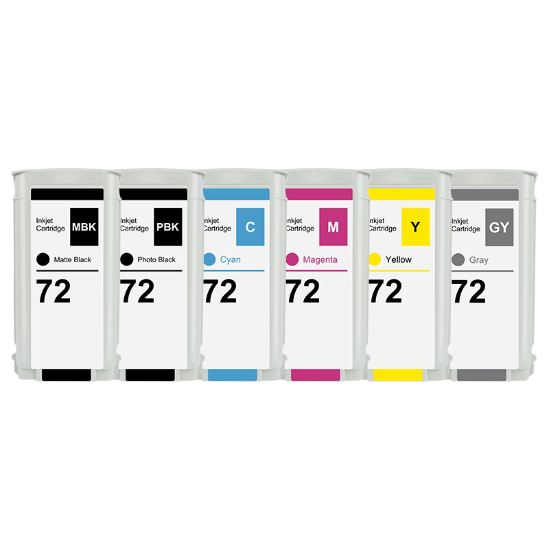 通用惠普Designjet绘图仪T620大幅面T790彩色打印机T610/770墨盒HP72B墨水盒C9403A粗面黑PBK照片黑3WX07磨合