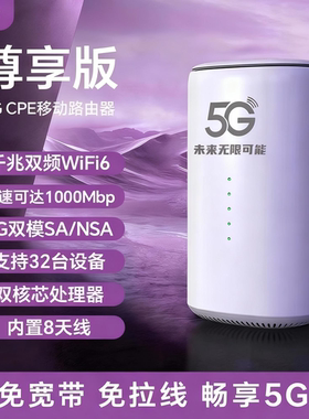 2025新款5G随身wifi千兆双频全网通cpe无线路由器移动流量无线Wi-Fi便携家用5g网络车载户外直播官方正品