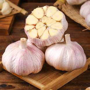新干蒜紫白皮大蒜头干蒜5斤炒菜凉拌腌蒜多用途蒜0.5斤起 包邮