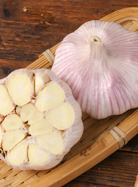 超大果农家自种5斤新干蒜大蒜头紫白皮手工挑选耐储包邮250克起