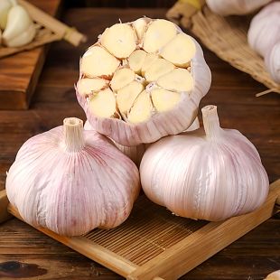 新干蒜紫白皮大蒜头干蒜5斤炒菜凉拌0.5斤起腌蒜多用途蒜