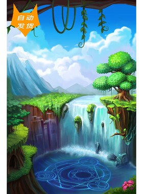 [2D素材] Q版手游竖版地图合集 2D场景参考素材 战斗背景 663P