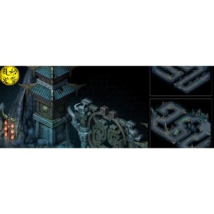 传奇地图素材 纵横回廊 复古地图 高清真彩地图 完整封边