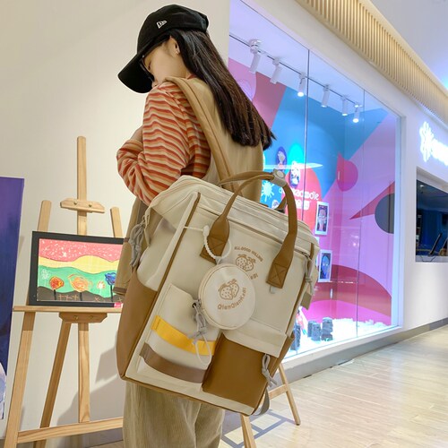 BOBIT校园百搭双肩包女士背包