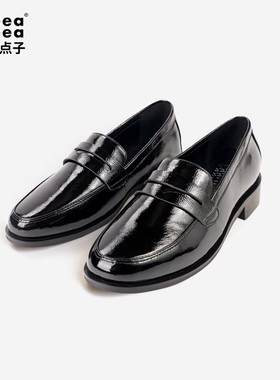 ideea点子点子 Zoe Loafer 佐伊乐福鞋 - 亮面褶皱增高款男女同款