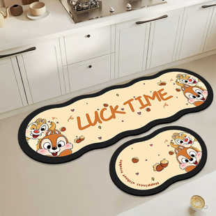 卡通硅藻泥地垫厨房专用吸水可擦防滑脚垫灶台耐脏防油家用可裁剪