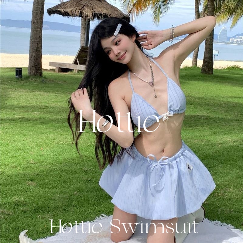 无注册商标少女分体三件套泳衣