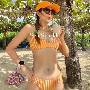 [sea sparkle]焦香三文鱼ins海岛度假冲浪出片比基尼性感自由橘黄