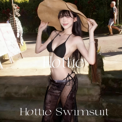 性感辣妹海边少女分体泳衣