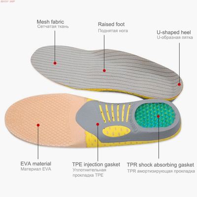 Orthopedic Insoles Orthotics Flat Foot Health Sole Pad For S