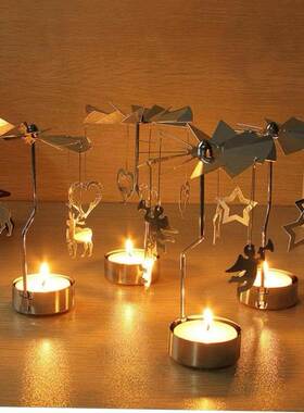 FENGRISE Metal Candlestick Merry Christmas Table Decor