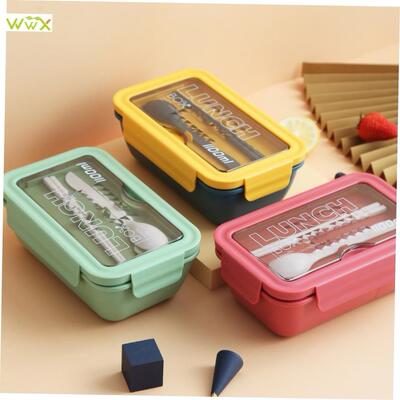 Microwave Lunch Box Portable 2 Layer Food Container Healthy