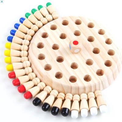 Montessori Kids party game Wooden Memory Match Stick Chess