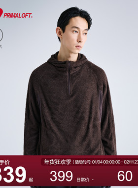 MOSEALAND秋冬PrimaLoft Active Evolve半开襟连帽卫衣夹克外套男