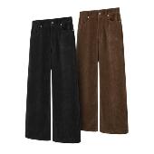 DESERTO 灯芯绒空气层微弹垂感宽松直筒A字型秋冬通勤保暖休闲裤