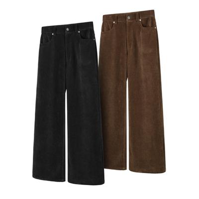 DESERTO 灯芯绒空气层微弹垂感宽松直筒A字型秋冬通勤保暖休闲裤