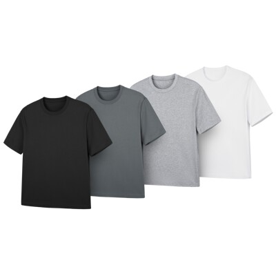 DESERTO SUPIMA液氨匹马棉混纺小领口正肩Slim合身版型基础T恤男