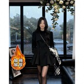 2025秋冬新款 加棉加厚毛呢大衣富家千金带手袖 呢子外套QJ0152