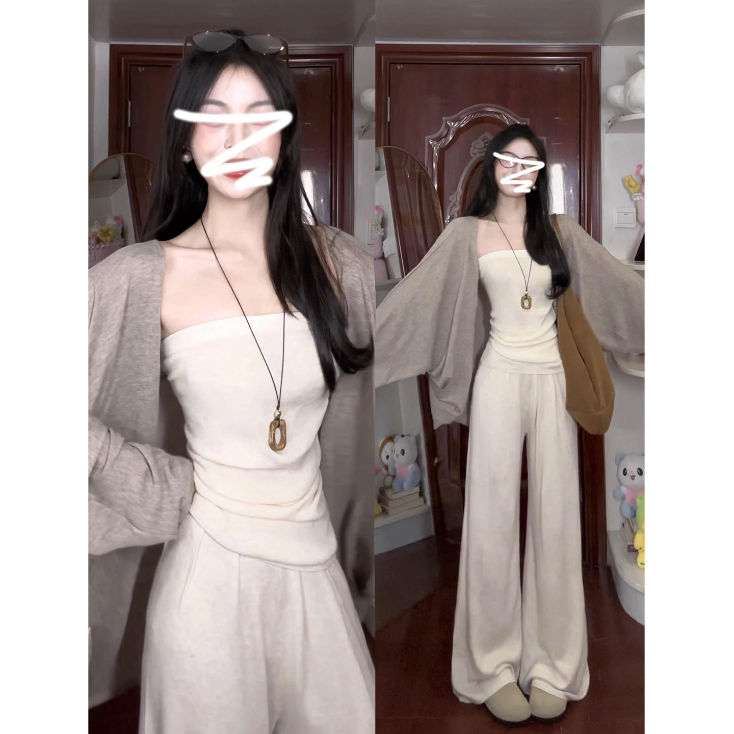 韩版hiphop开衫毛衣女春秋宽松慵懒风软糯温柔休闲百搭针织衫上衣