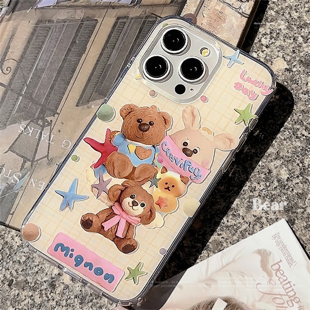 双层imd手机壳适用14苹果15pro max卡通iphone16小众13代发12硬背