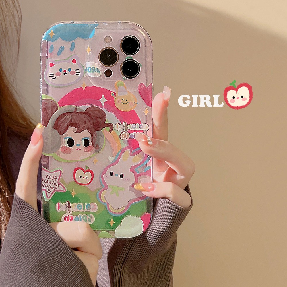 油画适用iphone14手机壳苹果15pro max保护套13代发16少女11透明