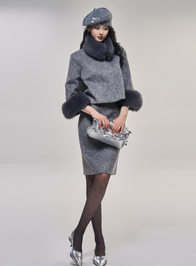 Tuwhy原创设计“留洋千金”羊毛呢子外套半身裙高级感春秋女装