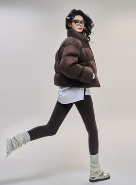 Tuwhy双门襟加厚90白鸭绒羽绒服女冬季新款设计感小众面包服立领