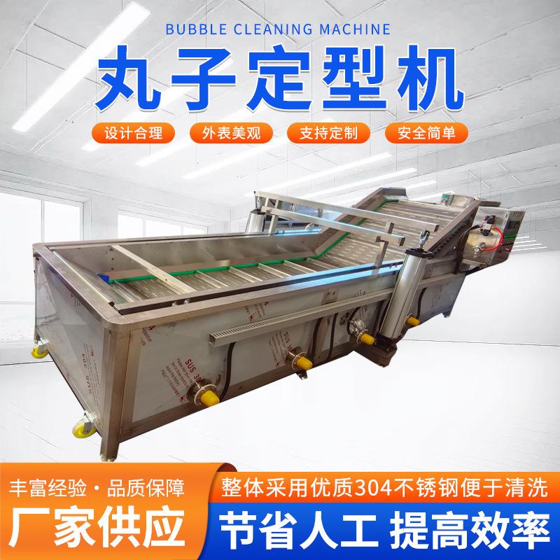 商用大型虾丸猪肉丸子电加热成型蒸煮机加工成套设备