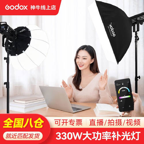 神牛（Godox）SL300W三代直播补光灯LED摄影套装视频拍摄常亮灯SL