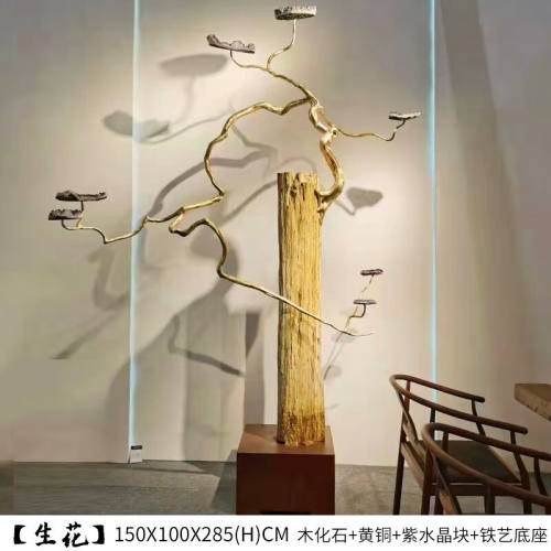 一森诺《迎春》落地大摆件大型高档客厅玄关别墅酒店会所大堂走廊