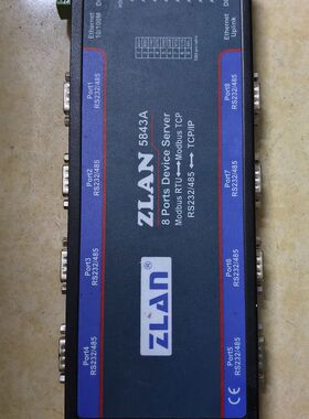 ZLAN上海卓岚5843A8口串口服务器支持RS232/