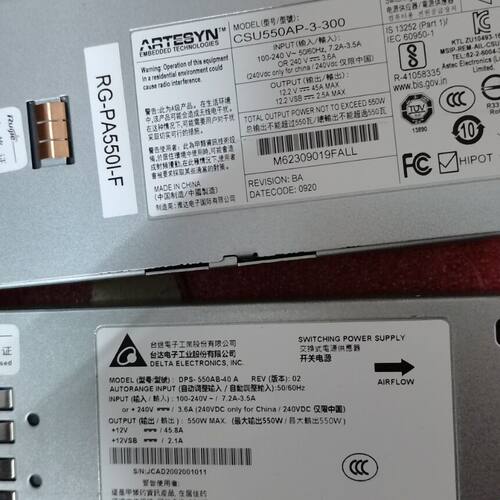 CSU550AP-3-300 RG6510交换机电源