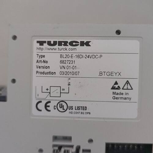 拆机图尔克BL20-E-16Dl-24vDC-P/682
