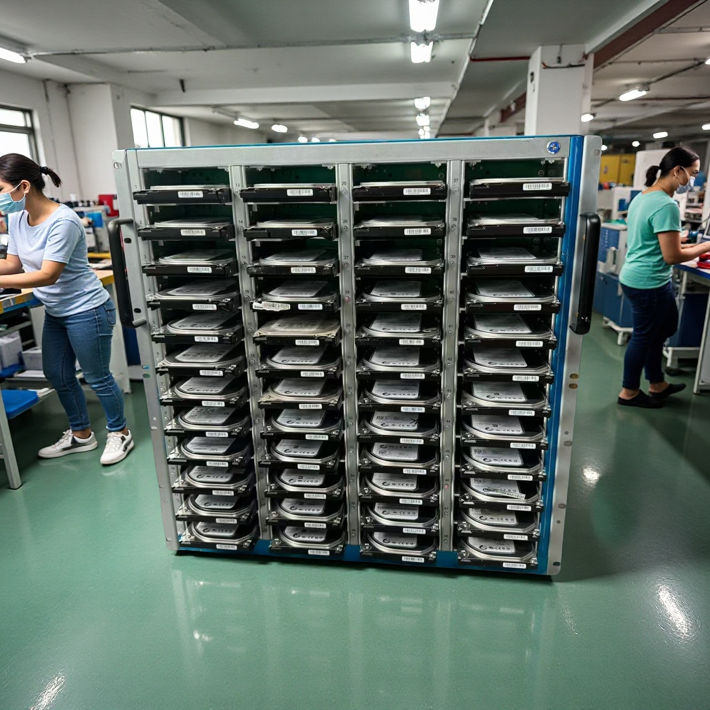 48口SATA SAS硬盘自检维修机WDST自检解锁清零维修机智
