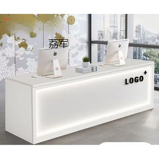 LJ公司前台接待台商用房产中介物业办公桌饭店水果店铺小吧台收银