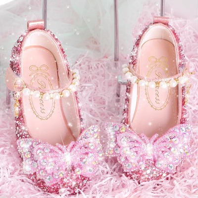 星系粉色小单鞋，可爱公主款