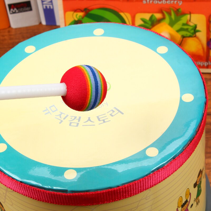 包邮儿童小木鼓印第安鼓手拍鼓双面鼓打击乐器幼儿园奥尔夫音乐