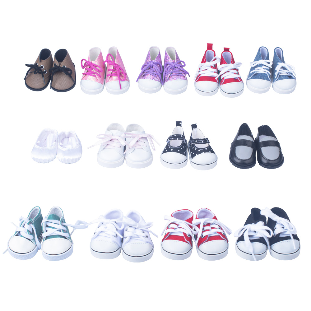 18寸美国女孩娃娃鞋子身高48厘米换装玩具配件绑绳