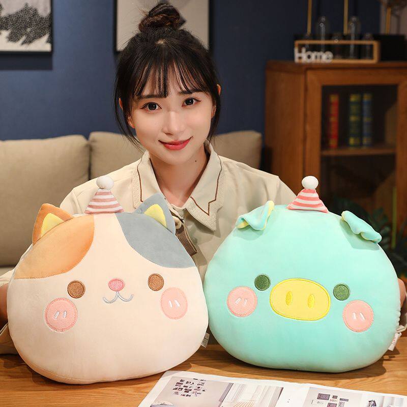 暖手抱枕插手可爱女生冬季毛绒玩具公仔捂手枕午睡枕学生睡觉玩偶