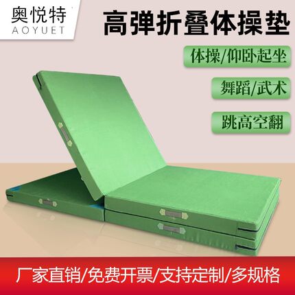 体操垫摔跤空翻垫仰卧起坐垫学校中考体育垫舞蹈练习武术防护折叠