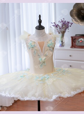 水蜜桃黄色色芭蕾舞Tutu裙儿童简易款女童仙子群舞成人表演服