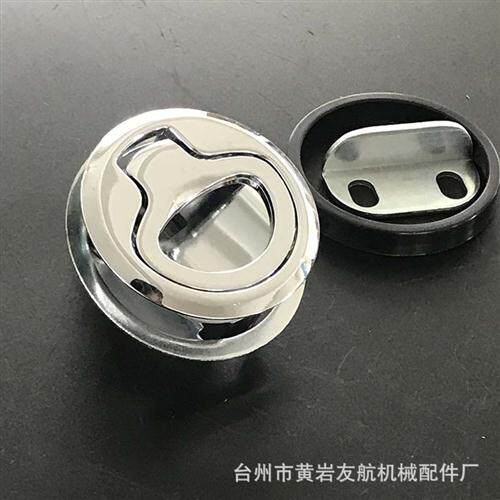 板工具箱锁钓鱼游艇锁锌合金舱铬Q材质拉手锁镀船锁