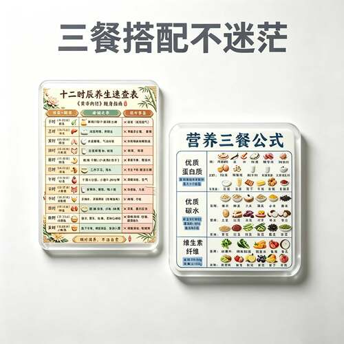 亚克力磁吸十二时辰养生冰箱贴