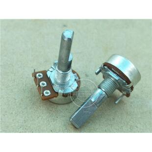 148型内弯脚单联电位器B10K 带步进41点 柄含螺纹长25MMF