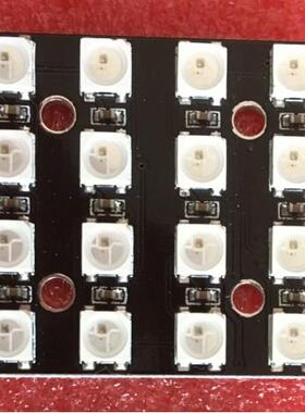 WS2812B-4*4位 RGB LED 全彩驱动16位彩灯 LED模块